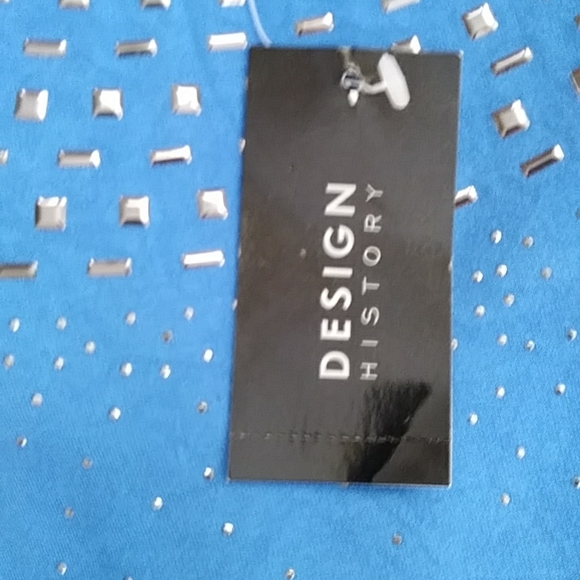 NEW Design History Studded Viscose High Low Top XXL Athens Blue - Picture 5 of 14